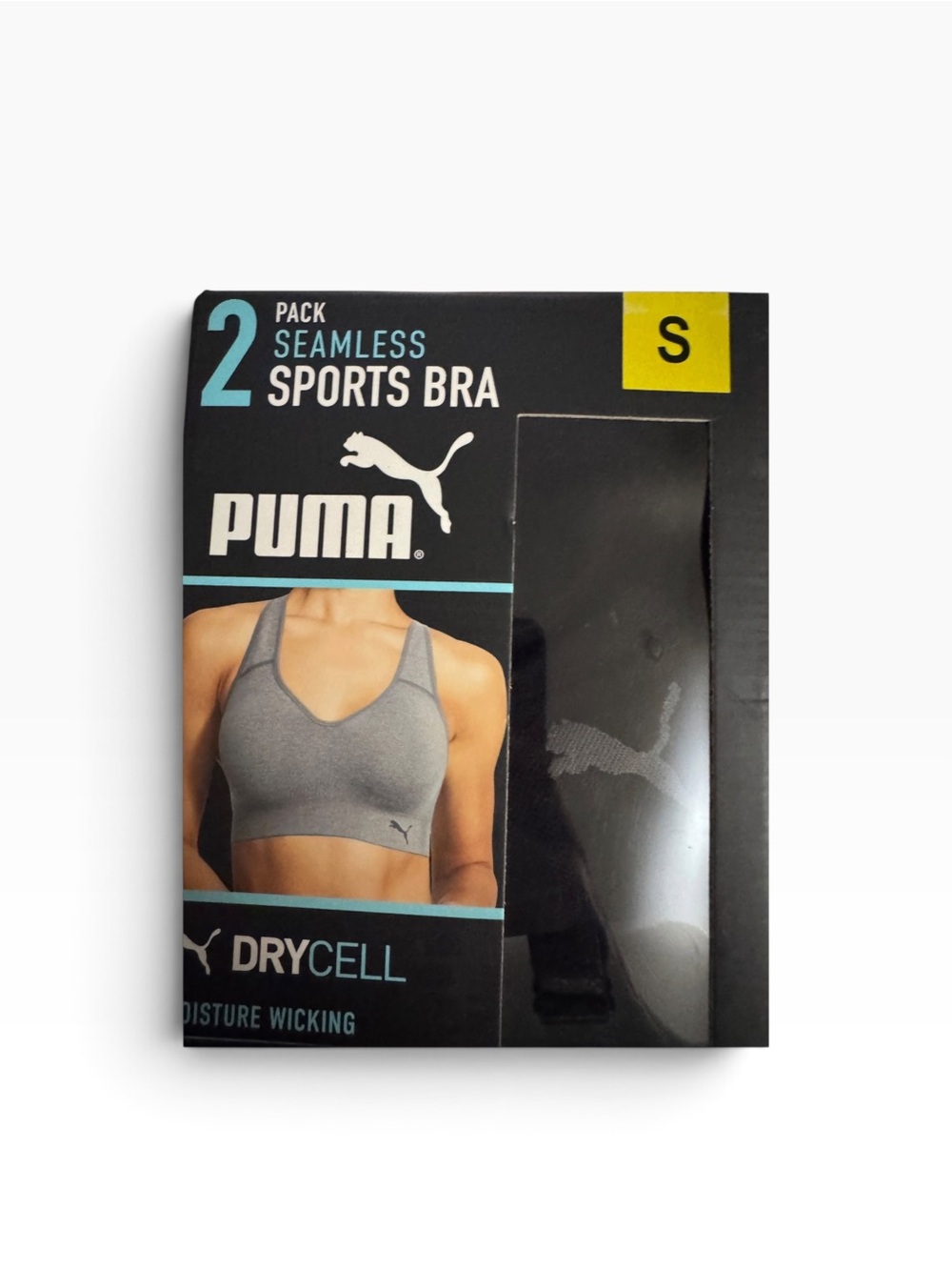 Puma Seamless Sports Bra NIB | Small • Black • Moisture‑Wicking • 1 Bra